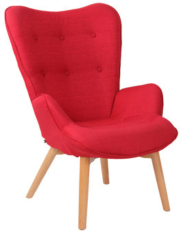 Lounger Darhum stof Rood