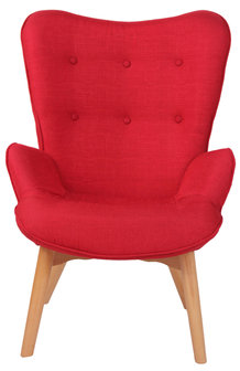 Lounger Darhum stof Rood