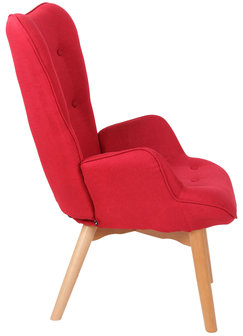 Lounger Darhum stof Rood