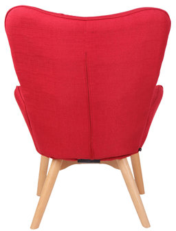 Lounger Darhum stof Rood