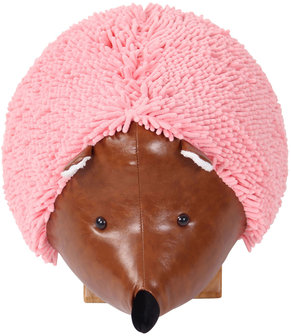 Kinderpoef Aringi kunstleer pink, 