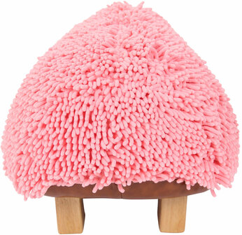 Kinderpoef Aringi kunstleer pink, 