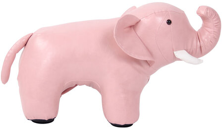 Kinderpoef Almine Kunstleer pink, 