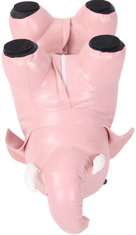 Kinderpoef Almine Kunstleer pink, 