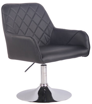 Lounger Wollingten kunstleer Zwart,Chroom