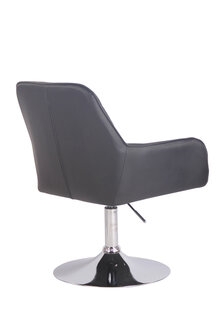 Lounger Wollingten kunstleer Zwart,Chroom