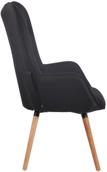 Lounger Oshfard Stof Zwart,natura
