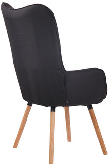 Lounger Oshfard Stof Zwart,natura