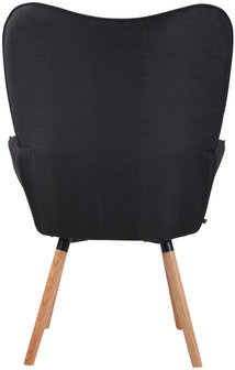 Lounger Oshfard Stof Zwart,natura