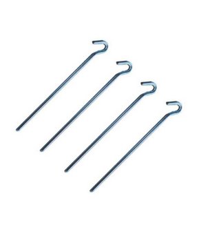 Grondpinnen 30cm 4er Set,silber, 