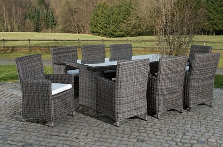 Dining Tuinset FONTANA XL Grijs-meliert,CremeWit