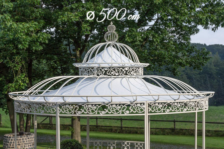 Dach für XXL Luxus Pavillon Romantik 500cm, Wit