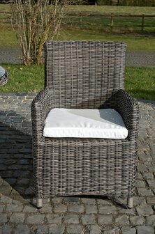 Wicker Stoel Fantano Grijs-meliert,CremeWit