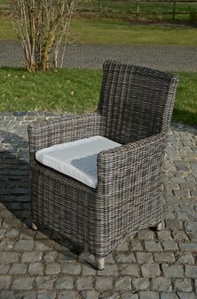 Wicker Stoel Fantano Grijs-meliert,CremeWit