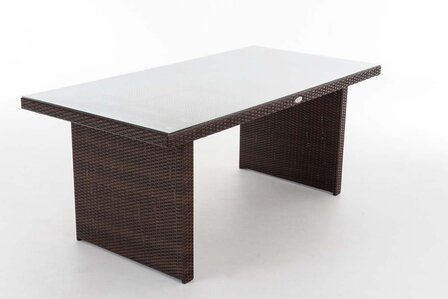 Poly Roodan tafel Ovignan Bruin-meliert,180 cm