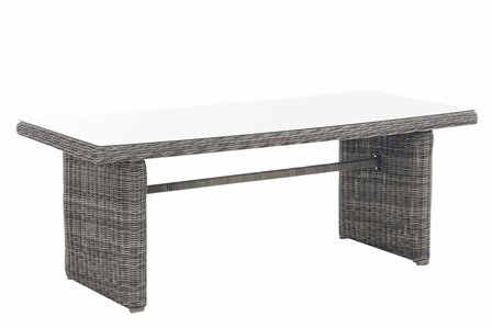 Wicker tafel Fantano XL Grijs-meliert