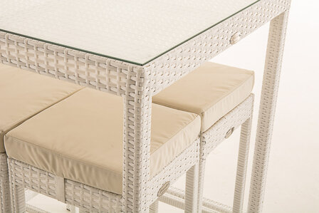 Tuin Barset Wicker Ilei Wit,CremeWit