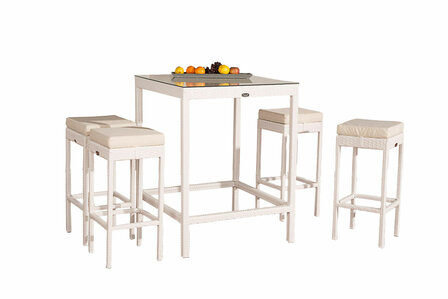 Tuin Barset Wicker Ilei Wit,CremeWit