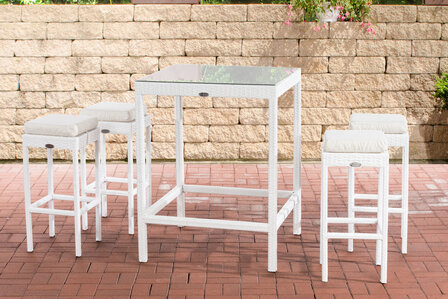 Tuin Barset Wicker Ilei Wit,CremeWit