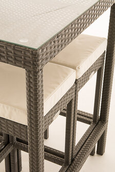 Tuin Barset Wicker Ilei Grijs,CremeWit