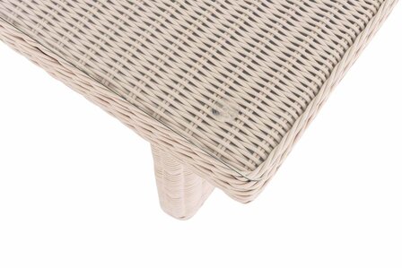 Wicker tafel Fantano XL perlWit