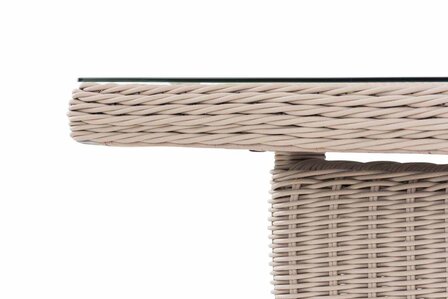 Wicker tafel Fantano XL perlWit