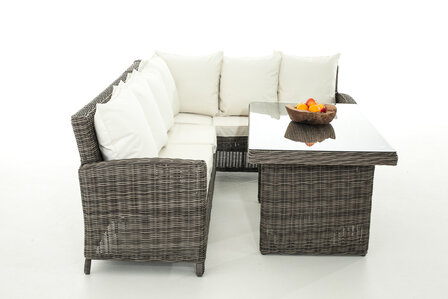 Lounge Dining Set Menire 5mm Grijs-meliert,CremeWit