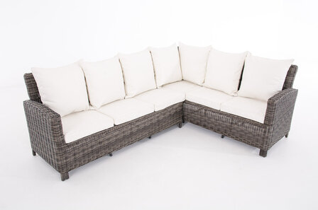 Lounge Dining Set Menire 5mm Grijs-meliert,CremeWit
