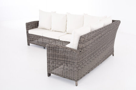Lounge Dining Set Menire 5mm Grijs-meliert,CremeWit