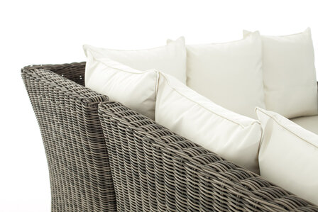 Lounge Dining Set Menire 5mm Grijs-meliert,CremeWit