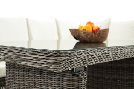 Lounge Dining Set Menire 5mm Grijs-meliert,CremeWit