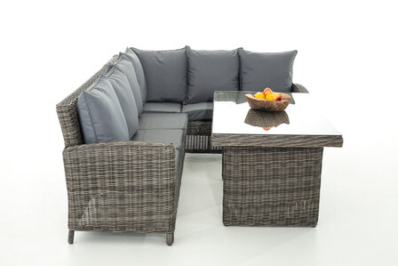 Lounge Dining Set Menire 5mm Grijs-meliert,eisenGrijs