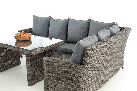 Lounge Dining Set Menire 5mm Grijs-meliert,eisenGrijs