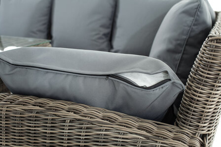 Lounge Dining Set Menire 5mm Grijs-meliert,eisenGrijs