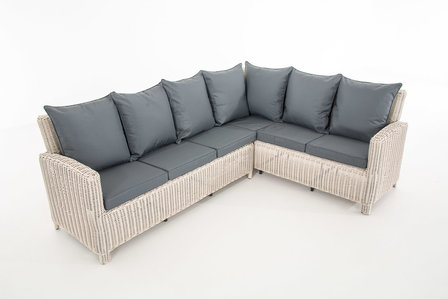 Lounge Dining Set Menire 5mm perlWit,eisenGrijs