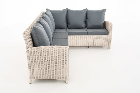 Lounge Dining Set Menire 5mm perlWit,eisenGrijs