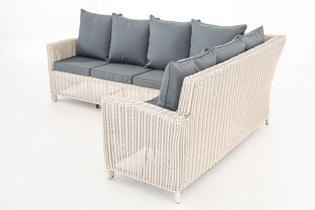 Lounge Dining Set Menire 5mm perlWit,eisenGrijs