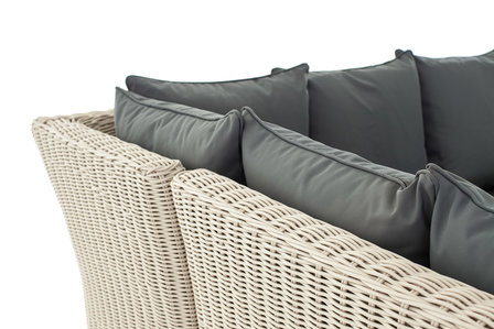 Lounge Dining Set Menire 5mm perlWit,eisenGrijs