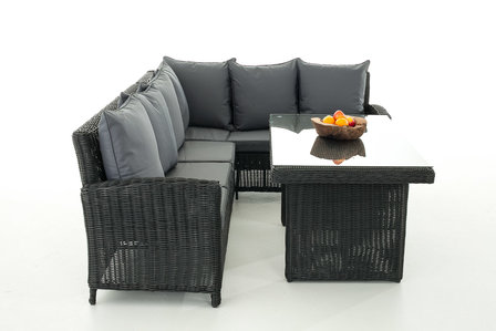 Lounge Dining Set Menire 5mm Zwart,eisenGrijs