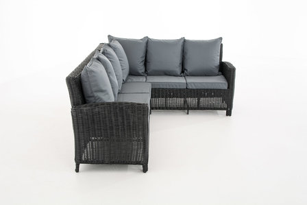 Lounge Dining Set Menire 5mm Zwart,eisenGrijs