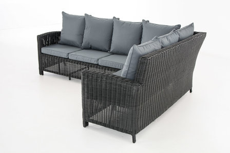 Lounge Dining Set Menire 5mm Zwart,eisenGrijs