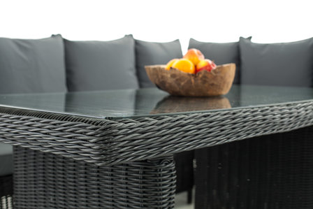 Lounge Dining Set Menire 5mm Zwart,eisenGrijs