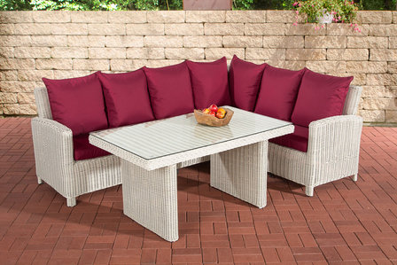 Lounge Dining Set Menire 5mm perlWit,rubinRood