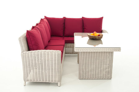 Lounge Dining Set Menire 5mm perlWit,rubinRood