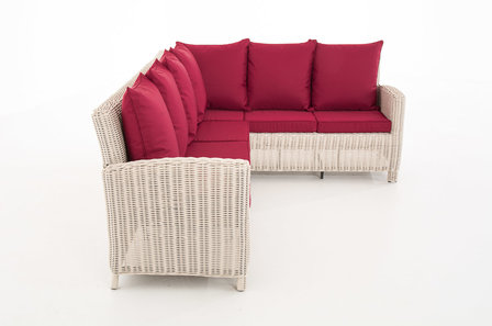 Lounge Dining Set Menire 5mm perlWit,rubinRood