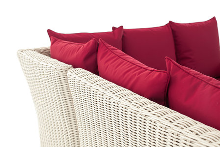 Lounge Dining Set Menire 5mm perlWit,rubinRood