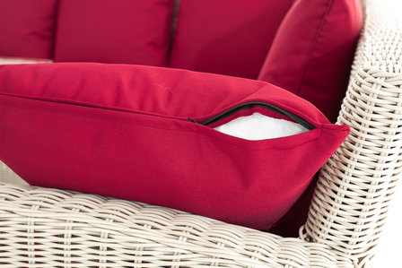 Lounge Dining Set Menire 5mm perlWit,rubinRood