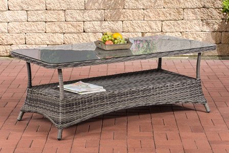 Loungetafel Pandora 5mm Grijs-meliert,160x80 cm