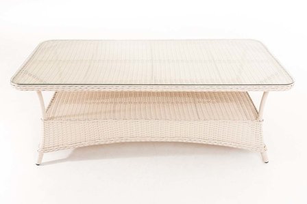 Loungetafel Pandora 5mm perlWit,160x80 cm
