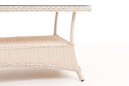 Loungetafel Pandora 5mm perlWit,160x80 cm
